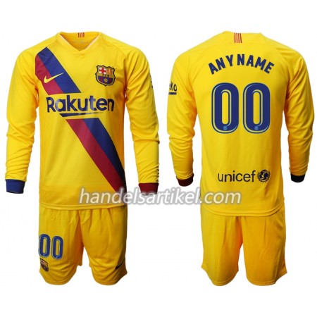 FC Barcelona Kinder Auswärts Trikotsatz 2019/20 Langarm (+ Kurze Hosen)